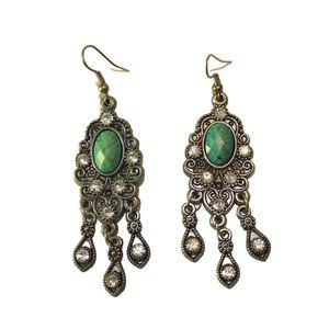 3 for $10 💲 Turquoise Crystal Dangle Earrings